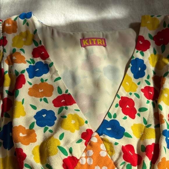 KITRI 💙🧡Effie Mixed Print Dress Sz 6 / Medium - Picture 10 of 13